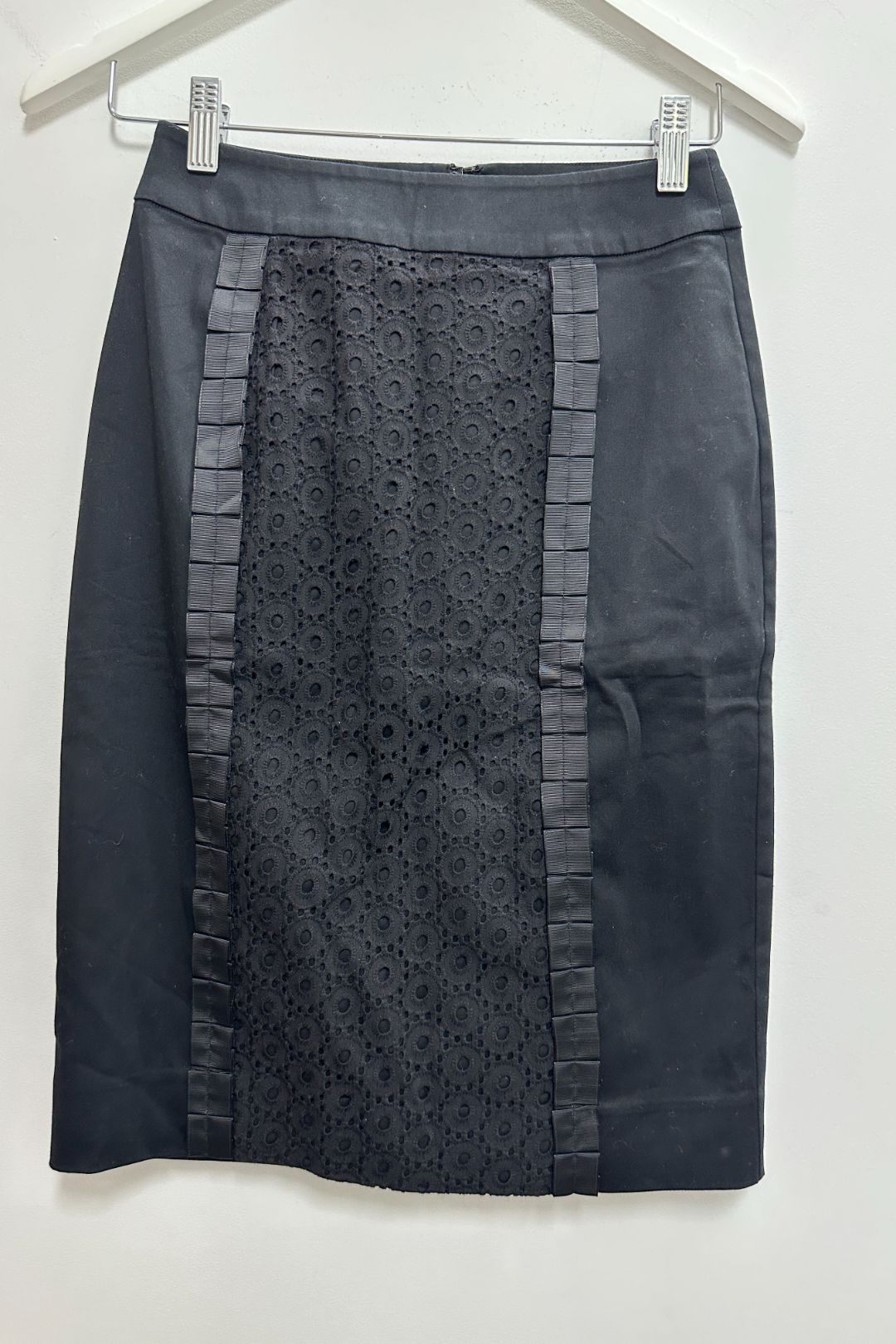 Alannah Hill Lace Detail Black Pencil Skirt