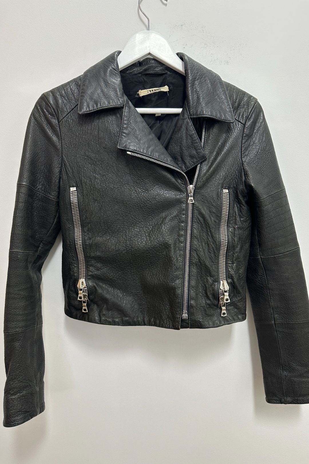 J Brand Black Moto Leather Jacket 