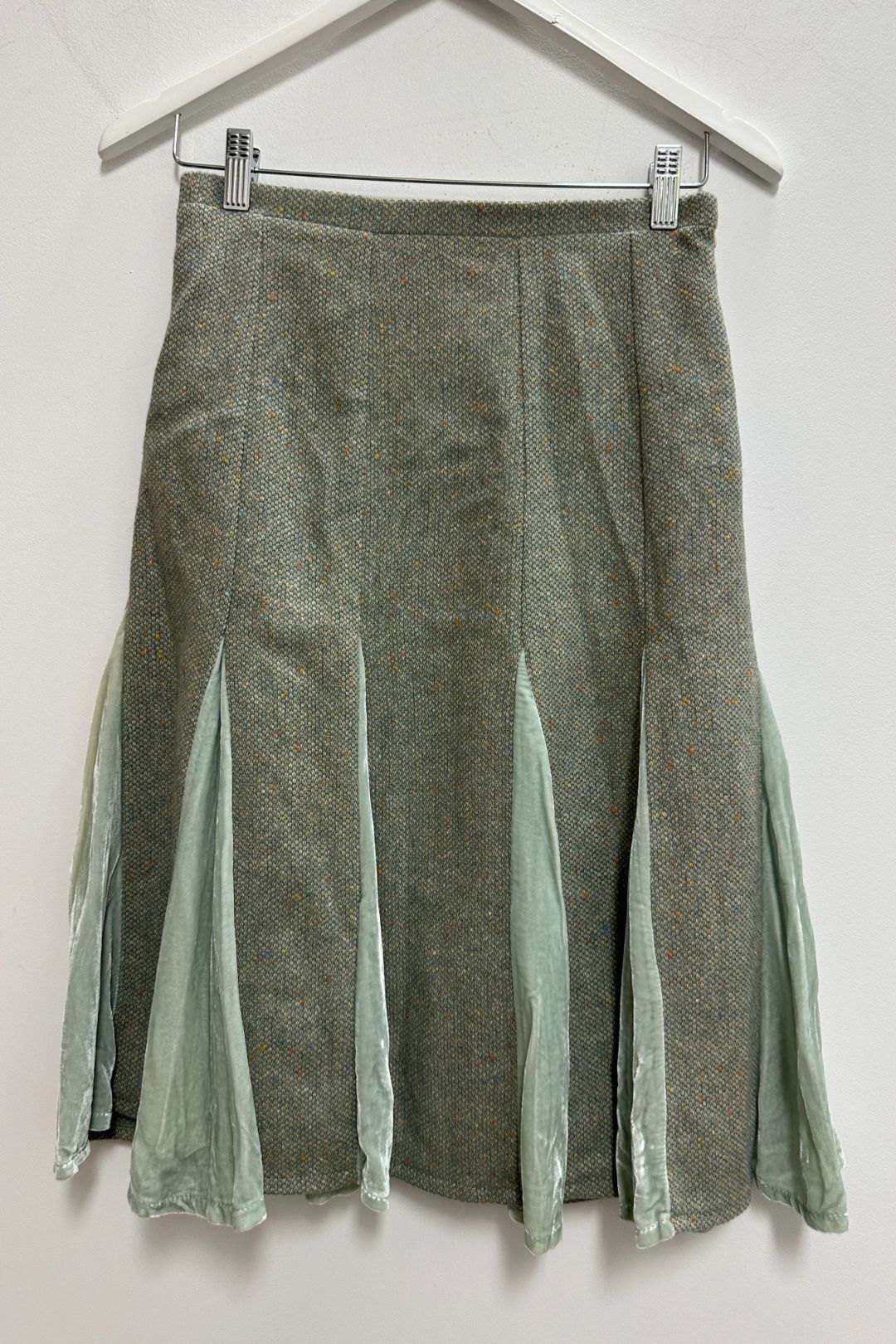 Alannah Hill Green Tweed Knee Length Skirt