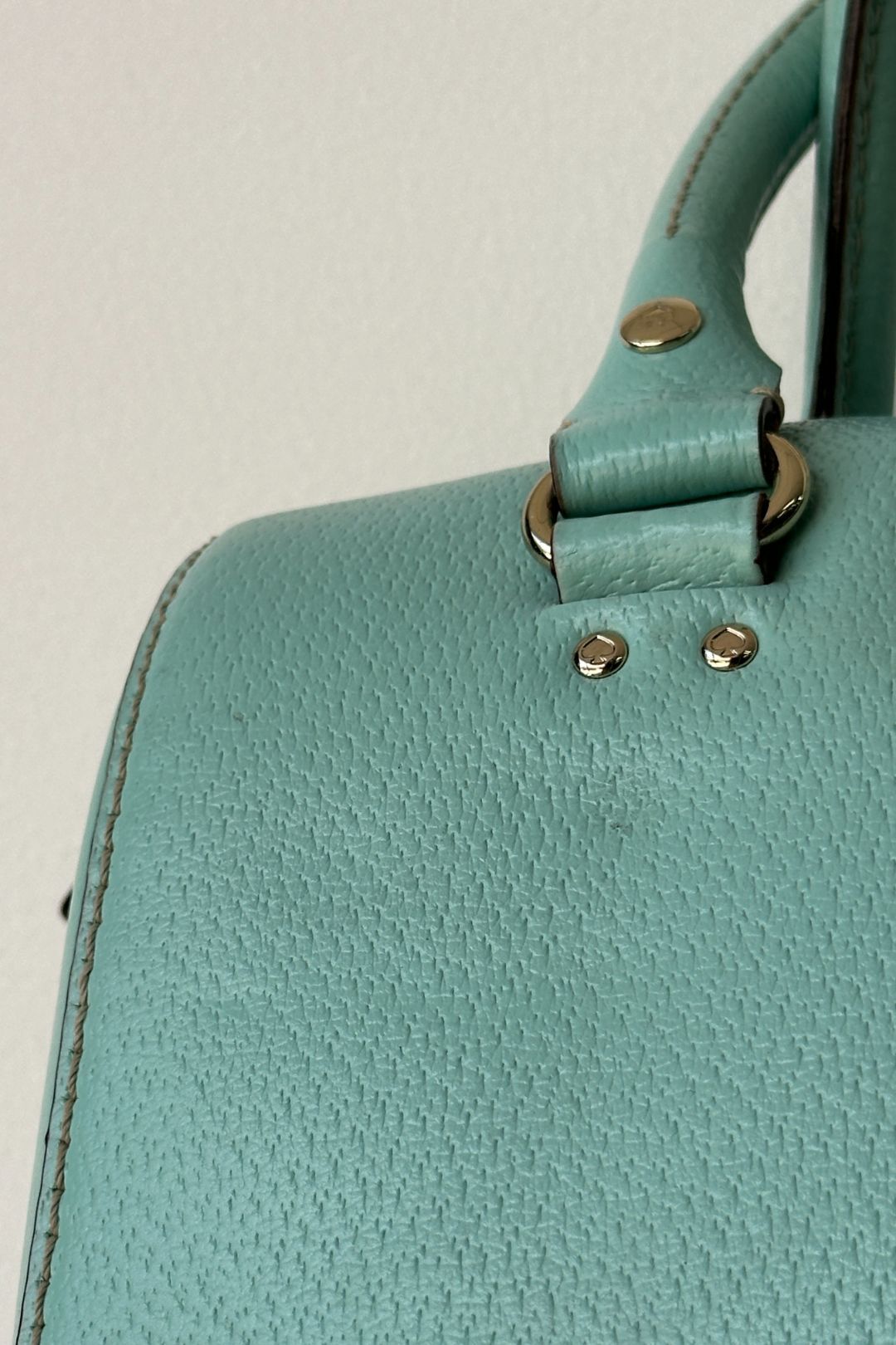 Kate Spade Mint Green Pebbled Leather Handbag