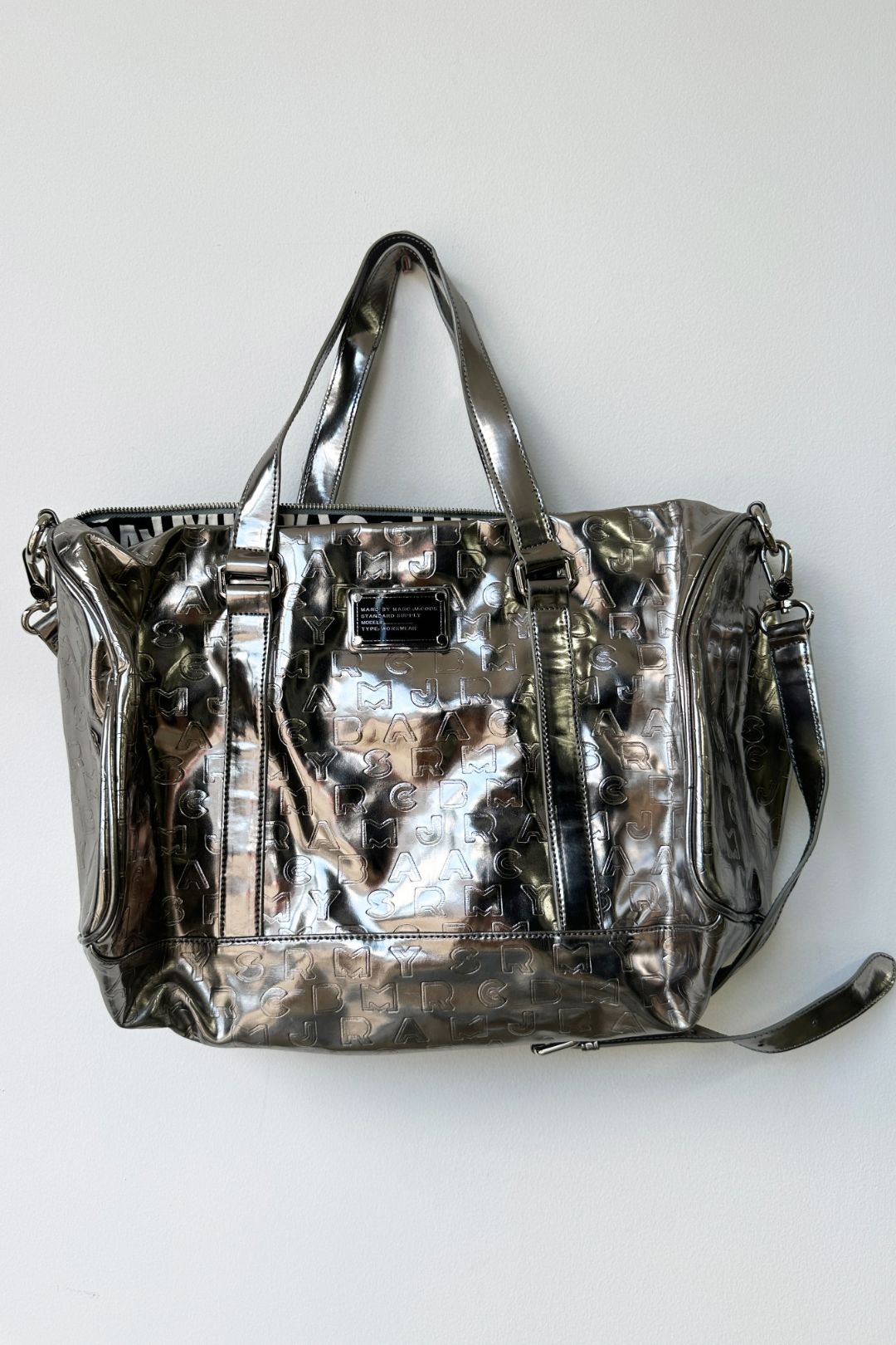 Marc by Marc Jacobs Metallic Silver Duffle Bag