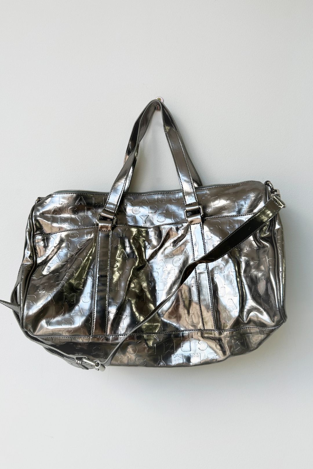Marc by Marc Jacobs Metallic Silver Duffle Bag