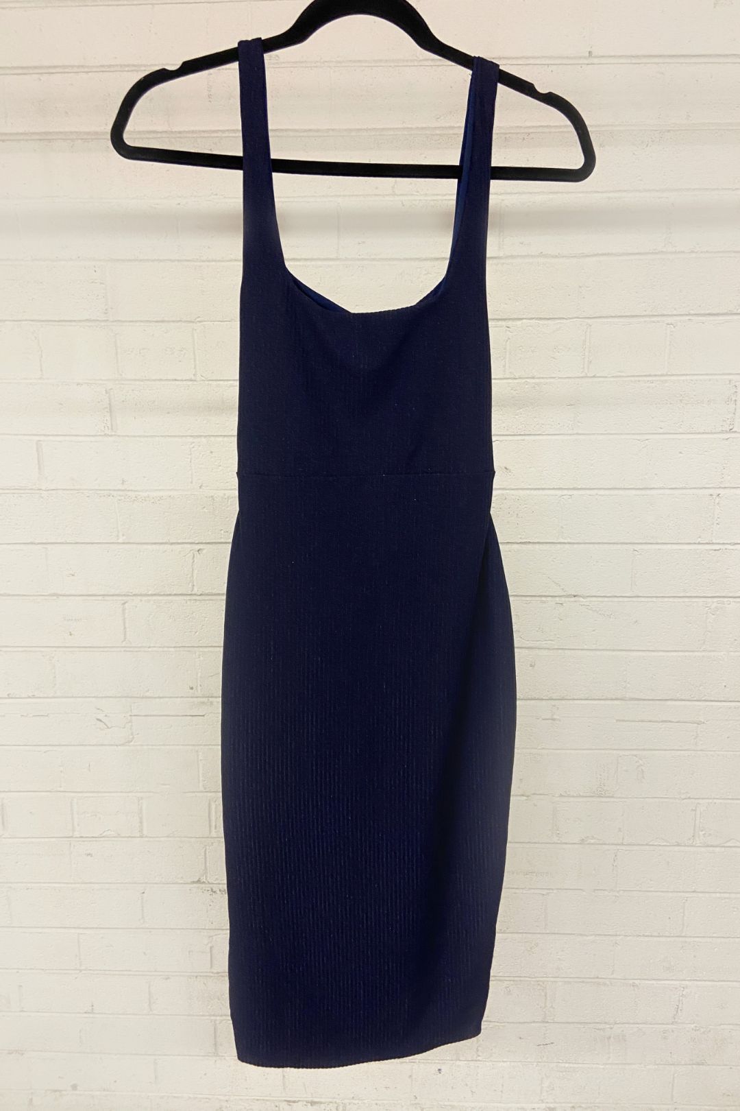 Navy Metallic Elwood Midi Dress