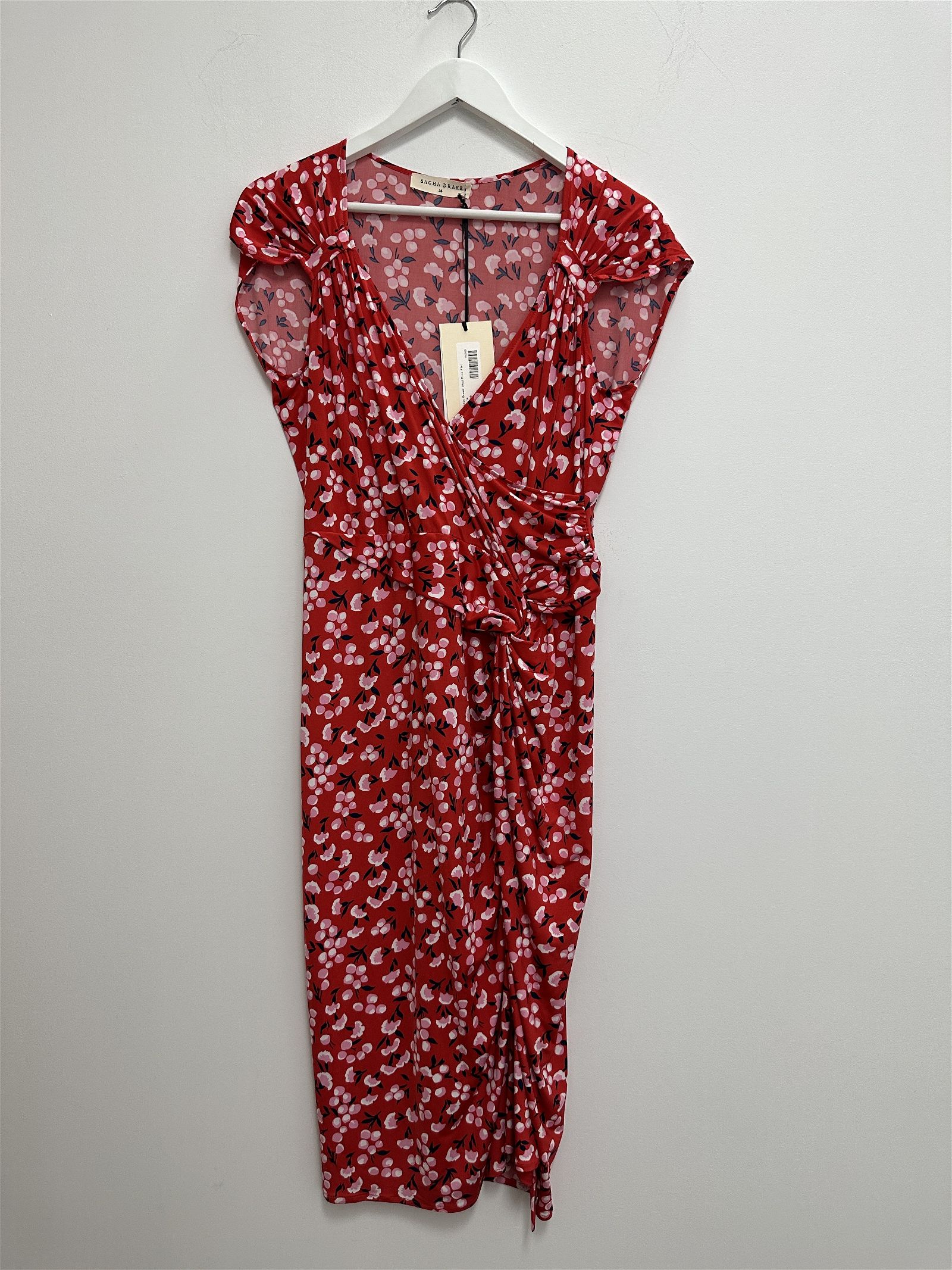 Sacha Drake Red Floral Vasety Mini Dress