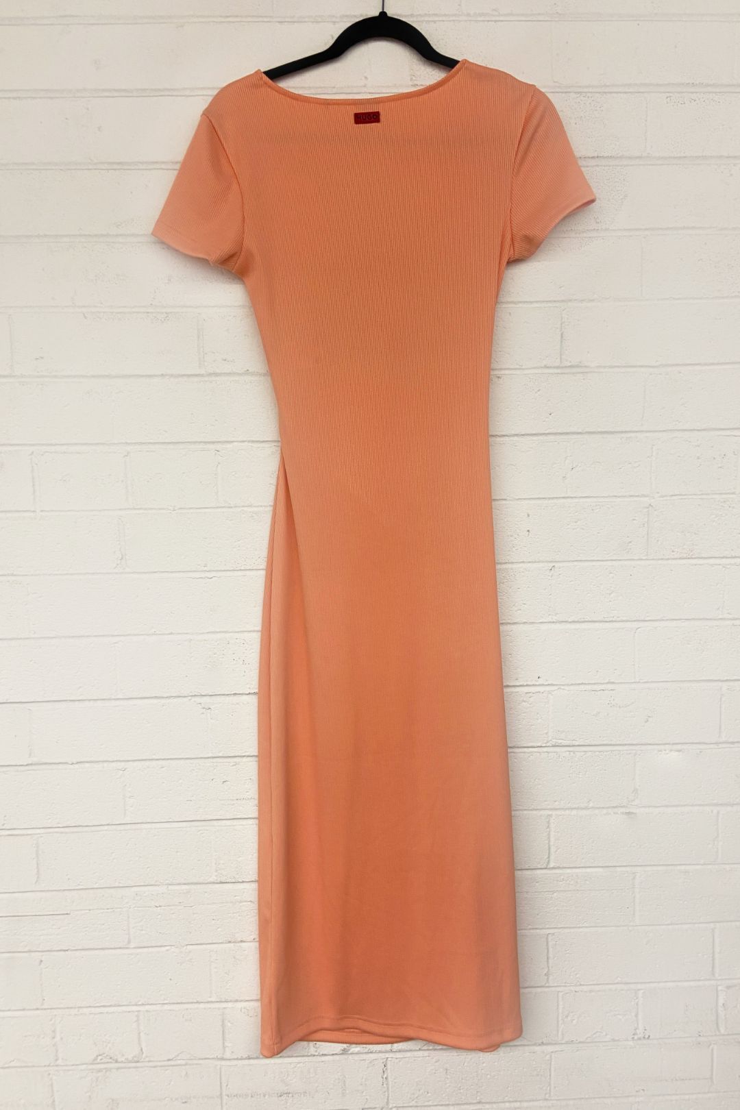 Nalexi Cut Out Jersey Midi Dress in Orange
