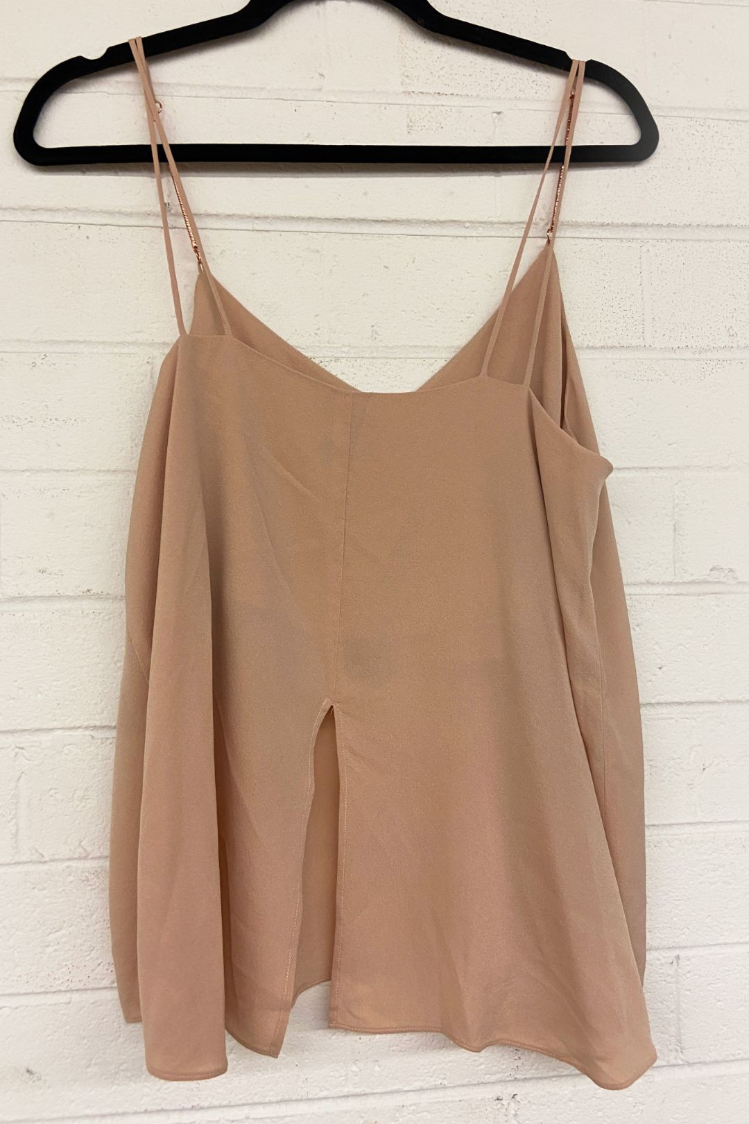 Ginger and Smart Silk Blush Cami with Rose Gold Chain Straps