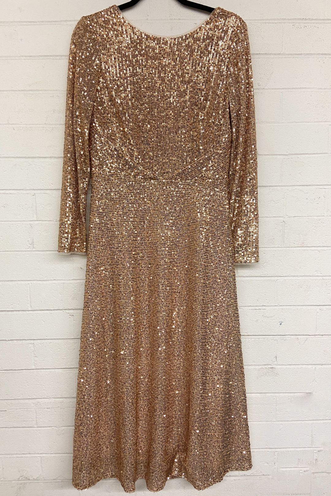 Buy A Line Midi Rose Gold Dress TFNC London GlamCorner