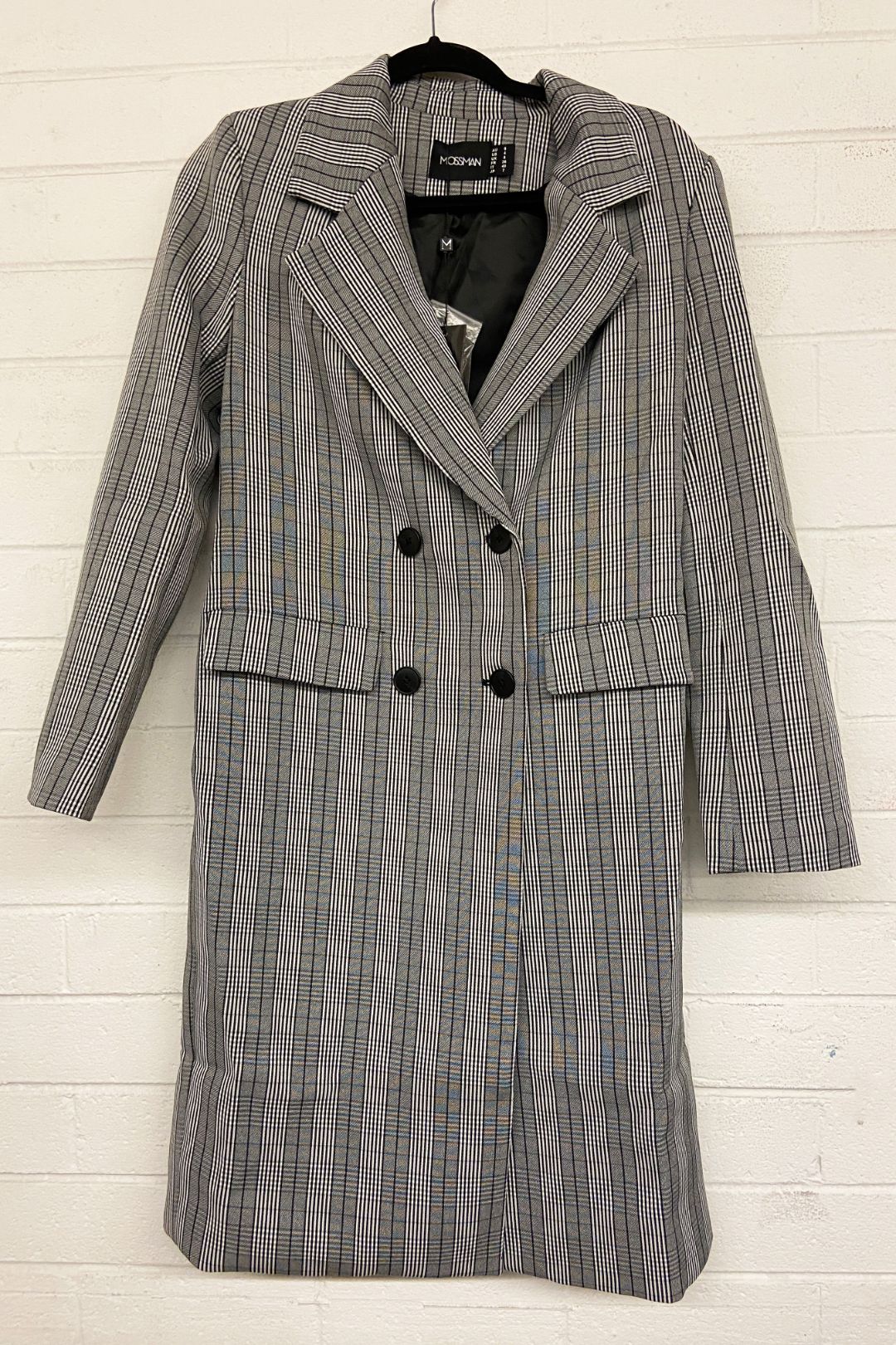 Mossman Duchess Coat in Monochrome Check