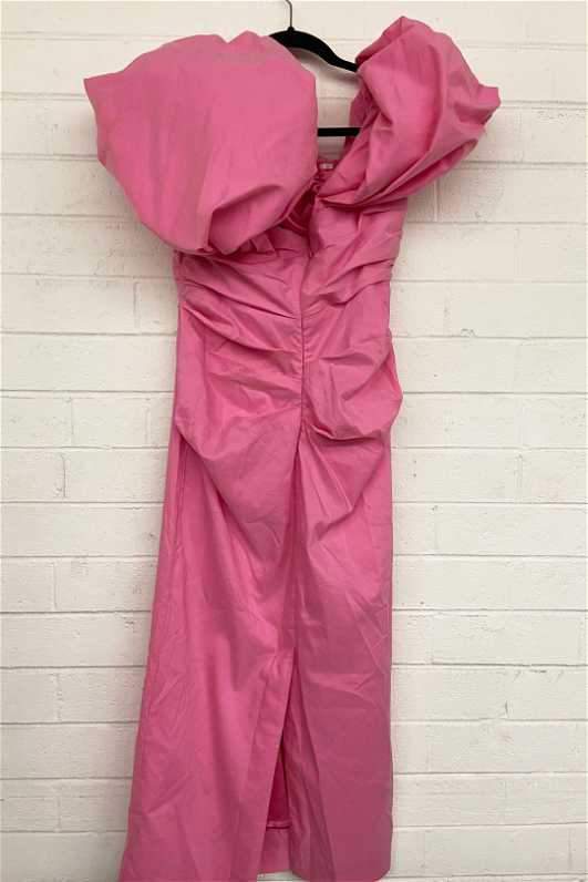 Buy Strapless Off-Shoulder Dress in Hot Pink | Sheike | GlamCorner