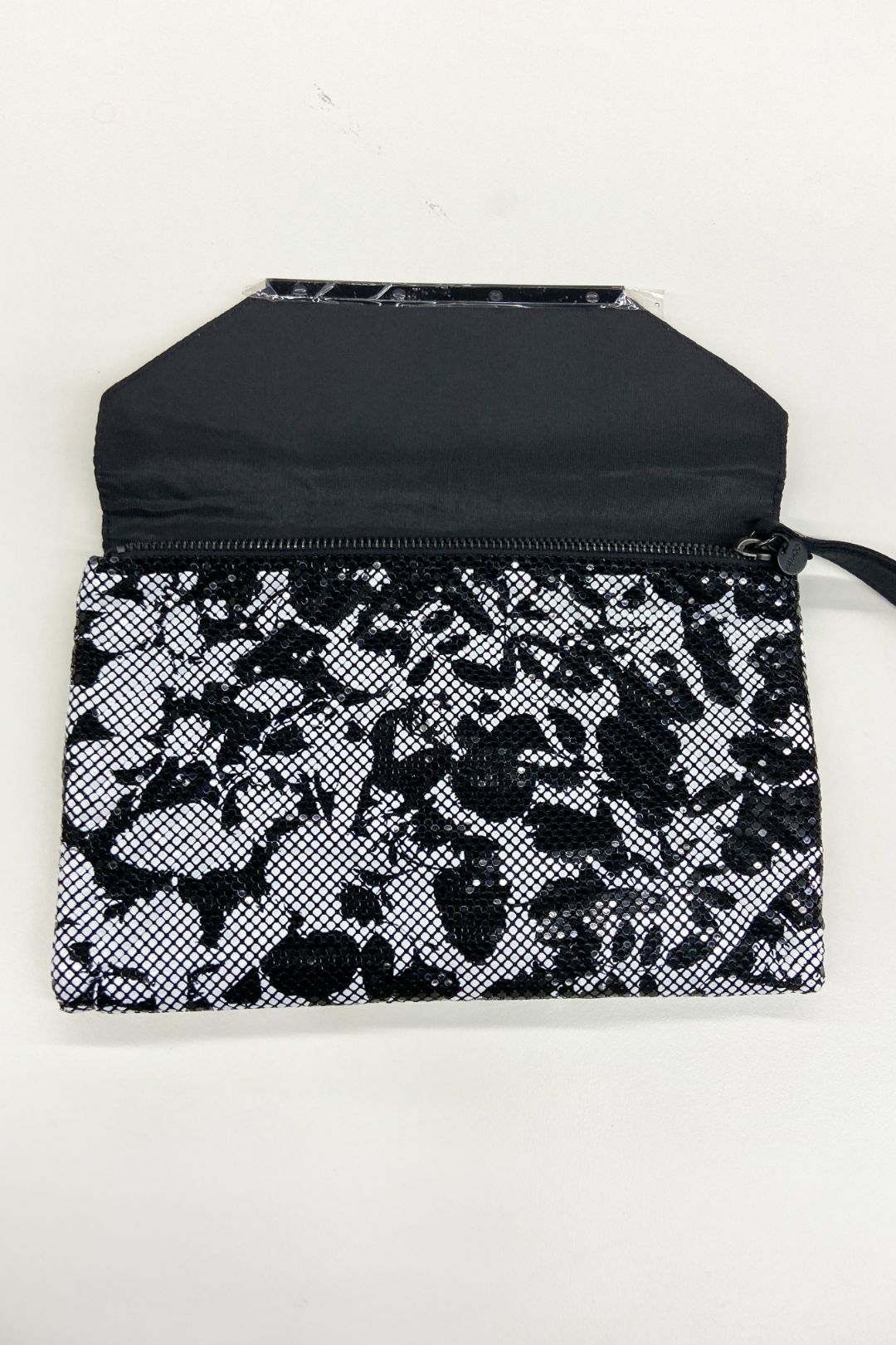 Mimco Black and White Origami Envelope Clutch