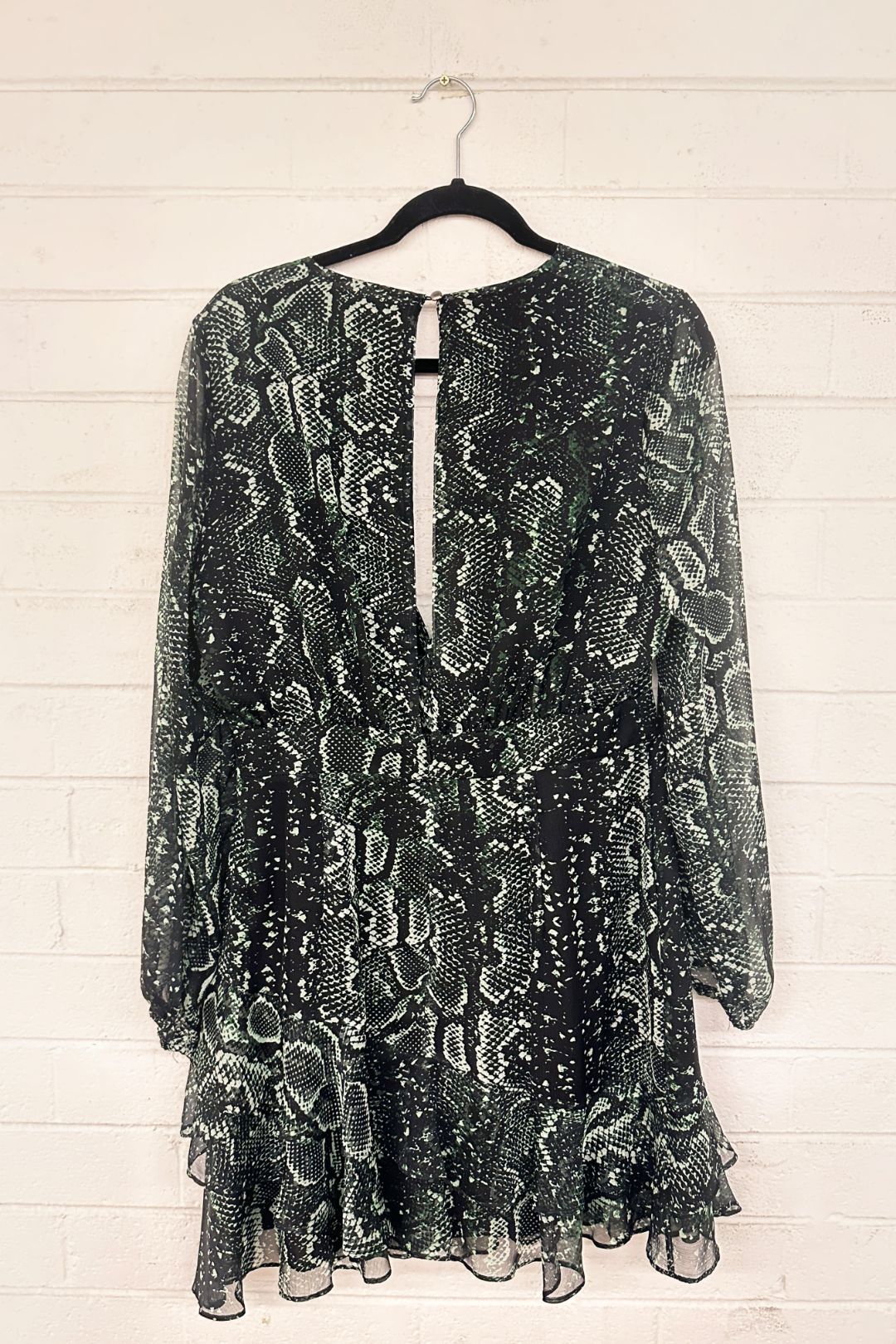 So Fine Snake Print Mini Dress Blue/Orange