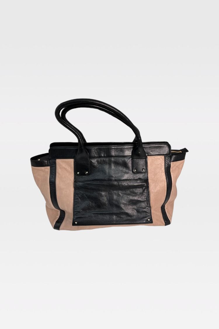 Black and Beige Striped Tote Bag main image 0