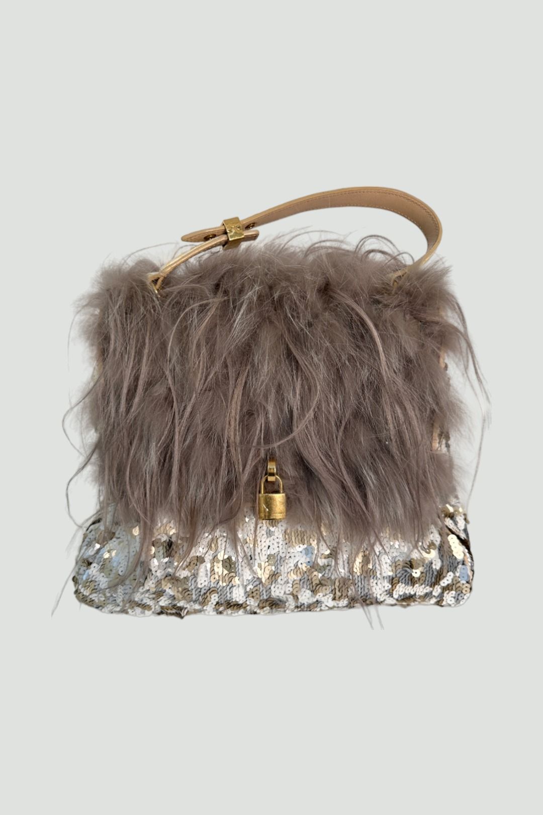Marc by Marc Jacobs Silver and Gold Sequined Gilda Flap Handbag