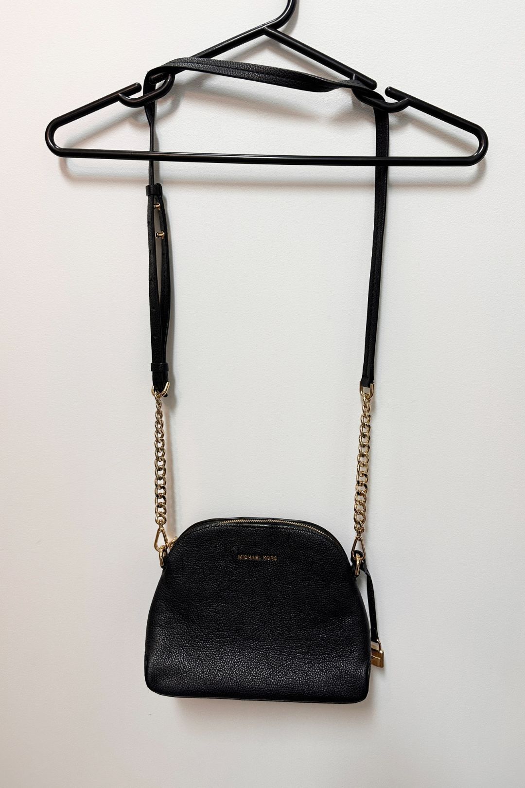 Buy Black Pebbled Leather Crossbody Bag Michael Kors GlamCorner