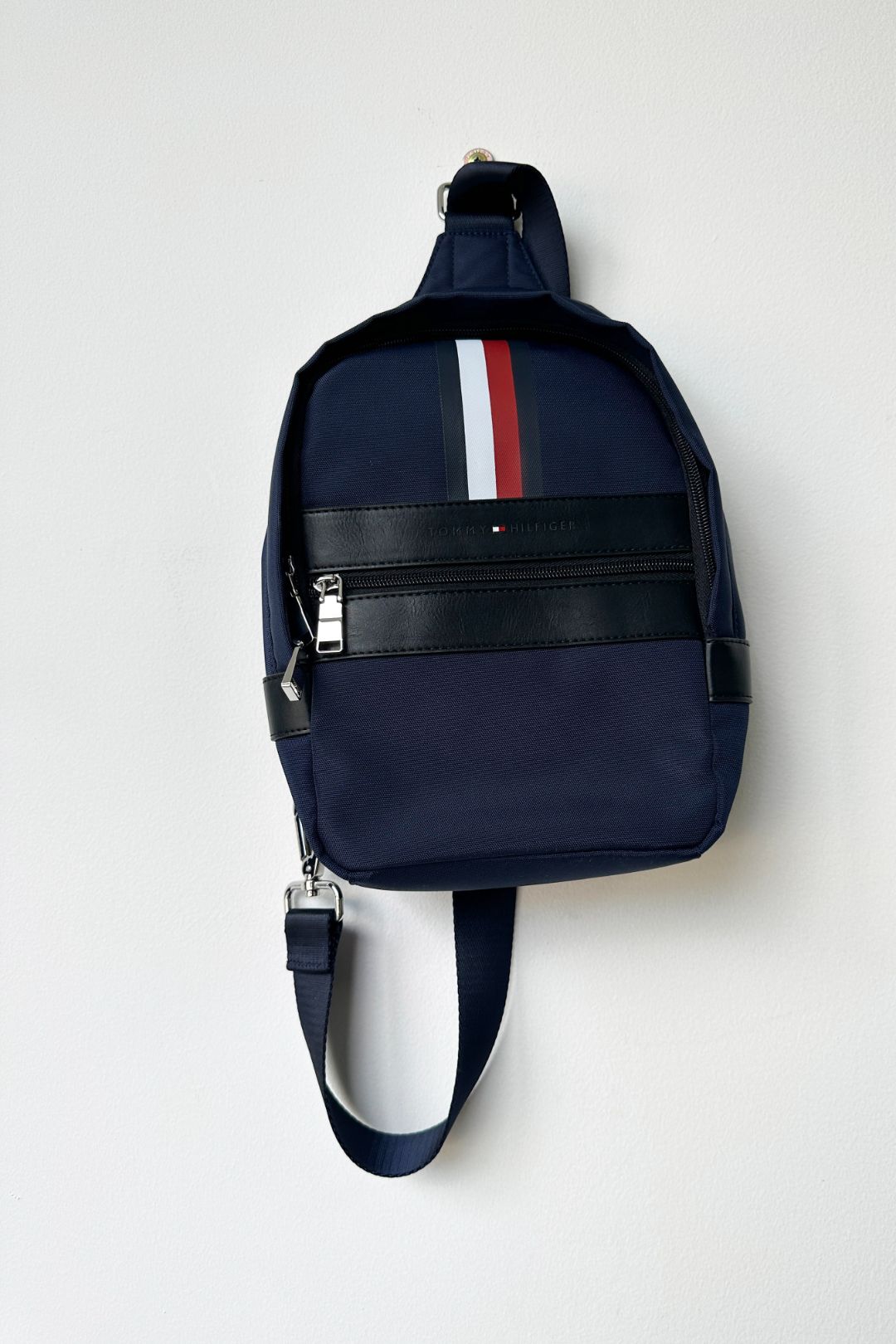 Tommy Hilfiger - Navy Logo Stripe Cross Body Sling Bag