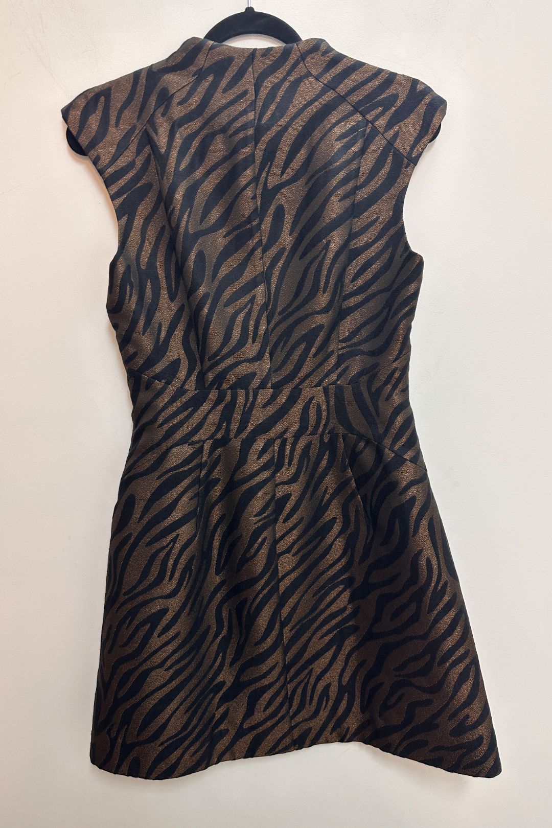 Cue Bronze Zebra Jacquard Dress