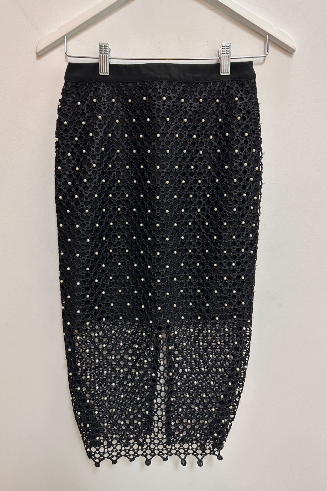 Kookai Pearl Bead Skirt in Black