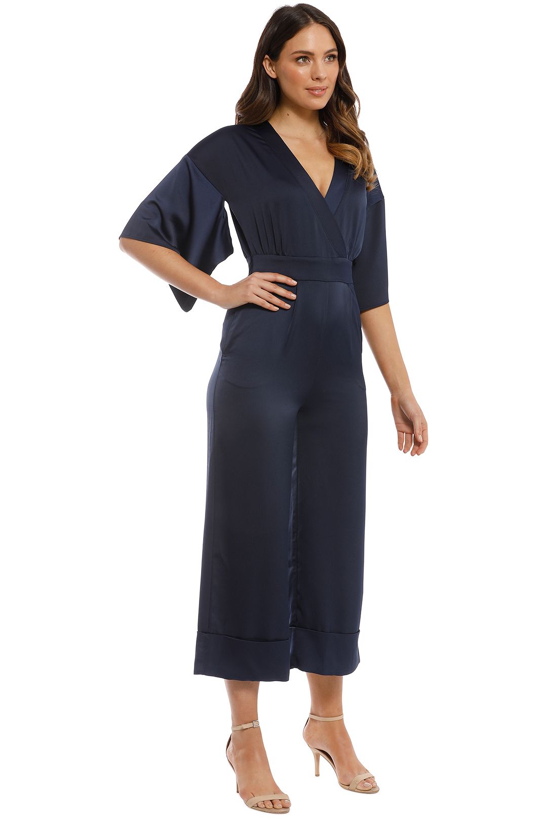 Sidney Satin Jumpsuit Navy