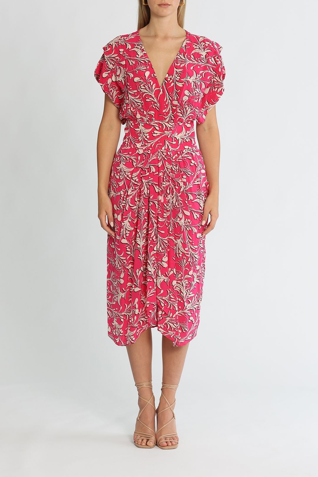 Isabel Marant Omeya Pink Short Sleeve Dress