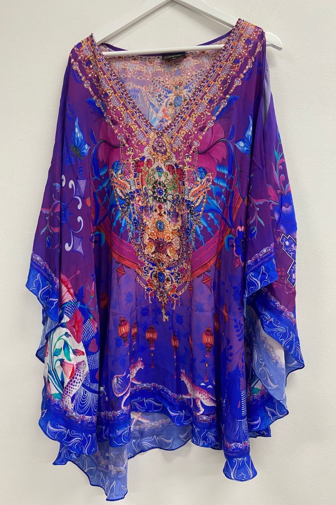 It's A Feeling Print Bohemian Kaftan Dress