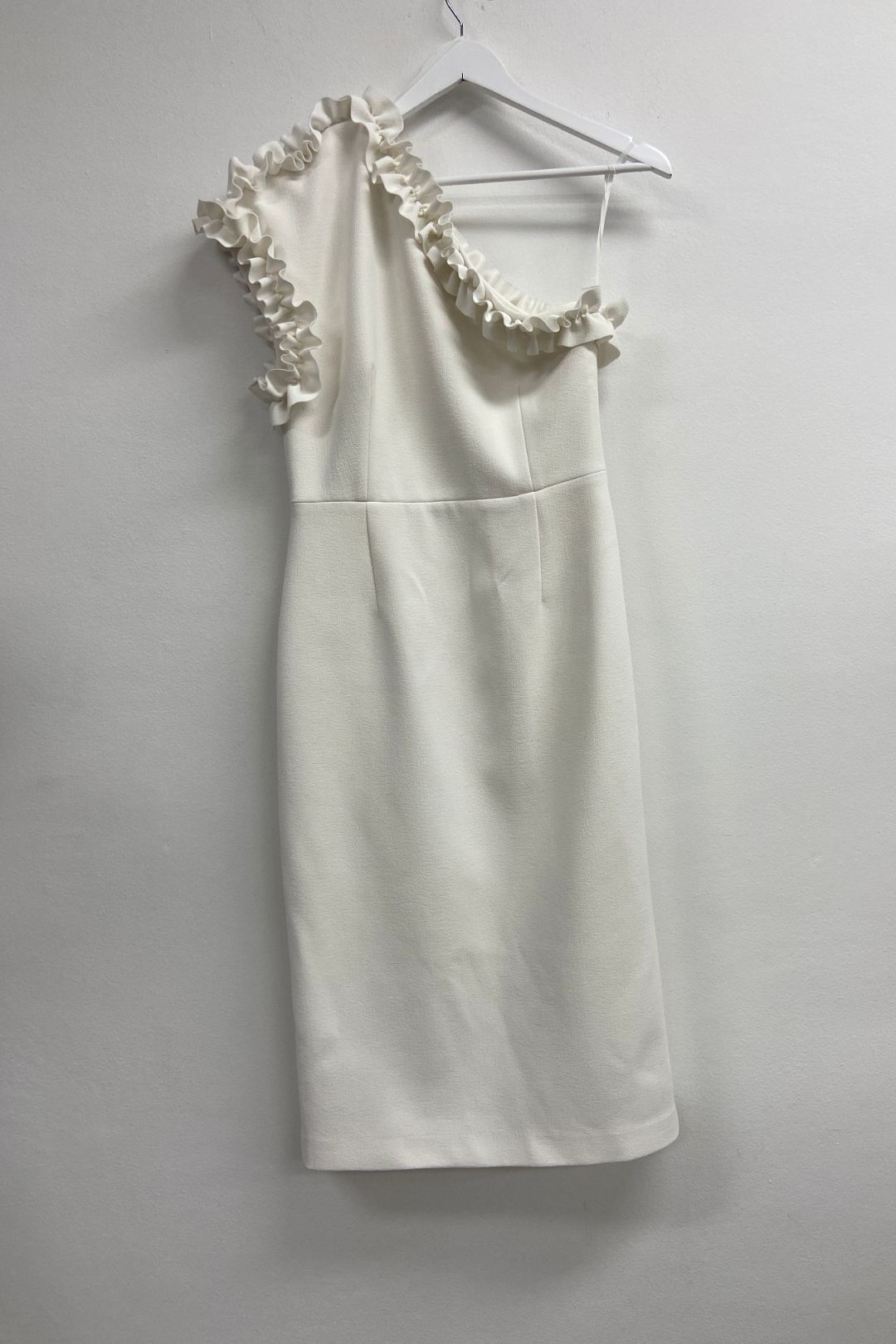 Ivory Baci One Shoulder Midi Dress