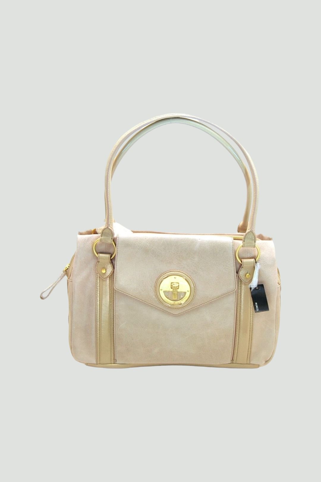 Buy Ivory Leather Molten Worker Tote Bag Mimco GlamCorner