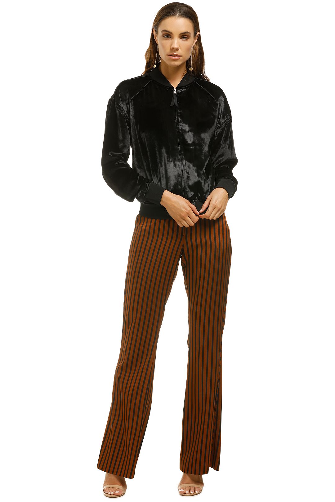 J-Brand-Crushed-Velvet-Bomber-Jacket-Black-Front