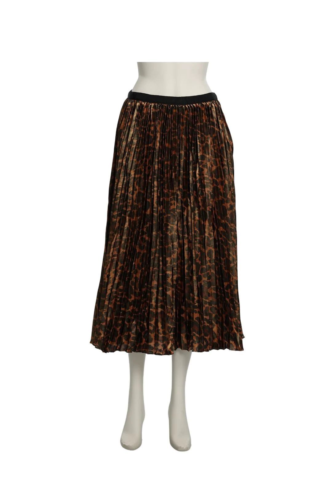 J crew pleated leopard midi skirt top