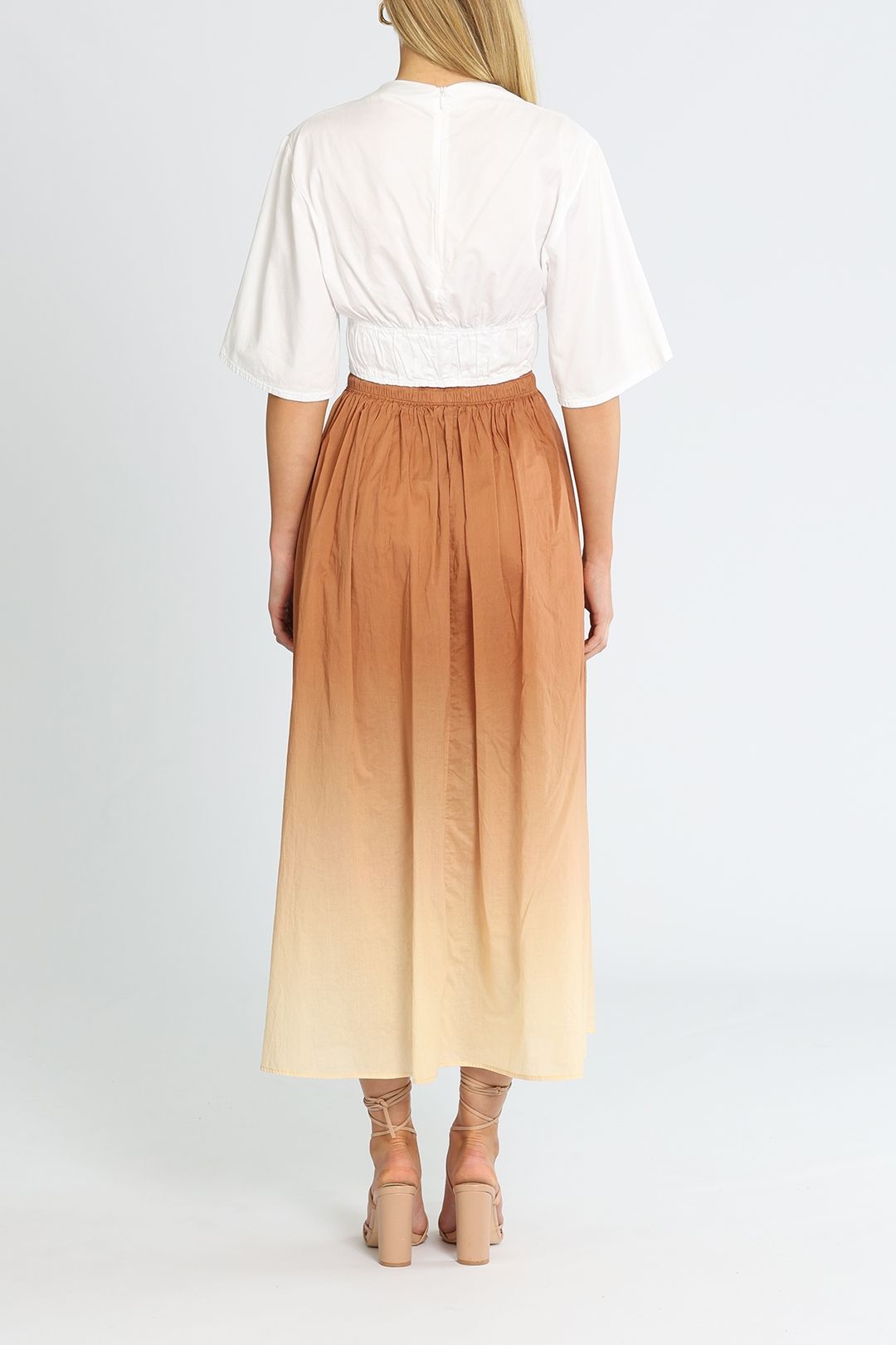 Jac + Jack Isa Ombre Maxi Skirt A Line Silhouette