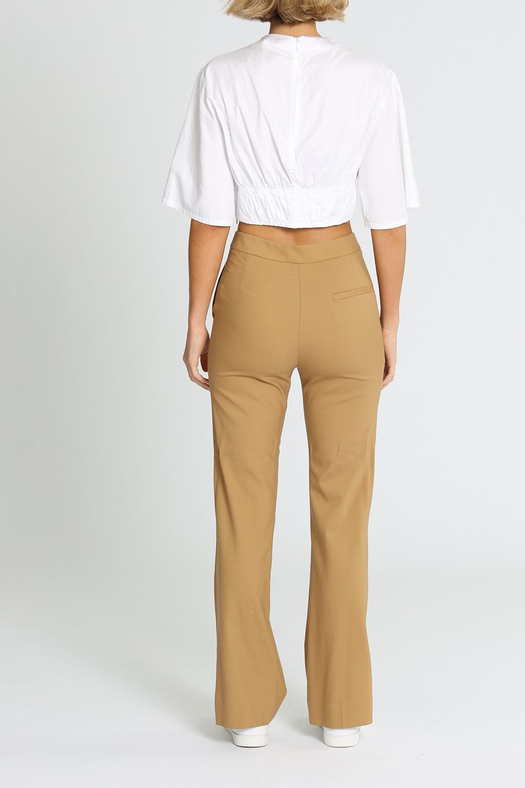JAC + JACK Met Pant Tan Fitted Waistband