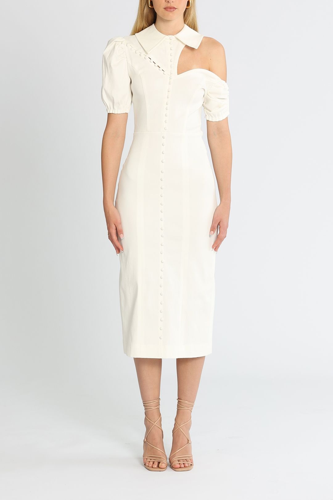 Hire Not So Preppy Dress in White Jafrie by R GlamCorner