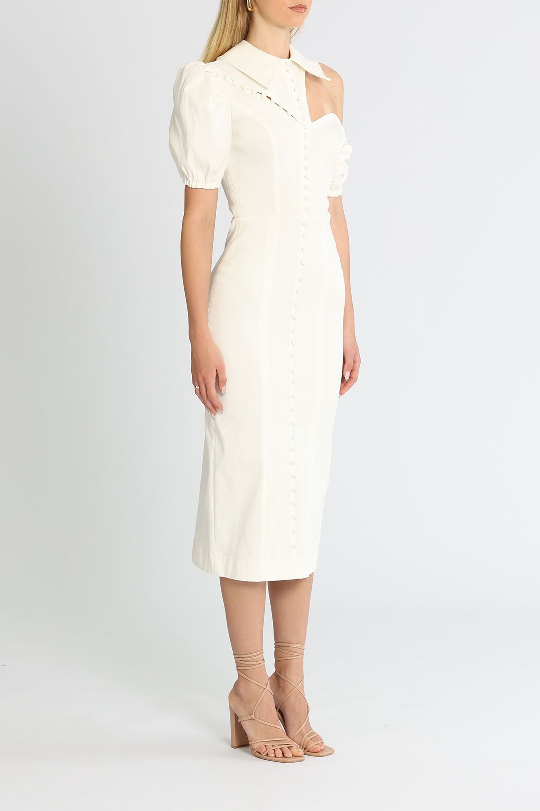 Jafrie by R Not So Preppy Dress White Midi