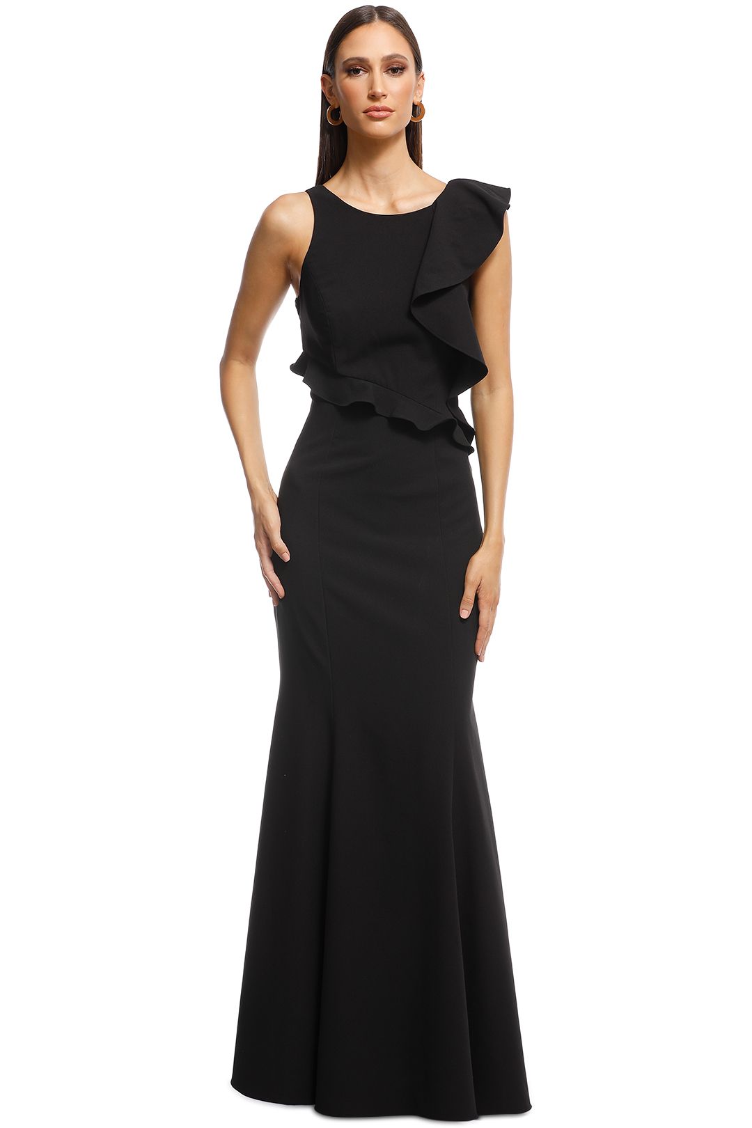 Hall Gown in Black by Jay Godfrey for Hire GlamCorner