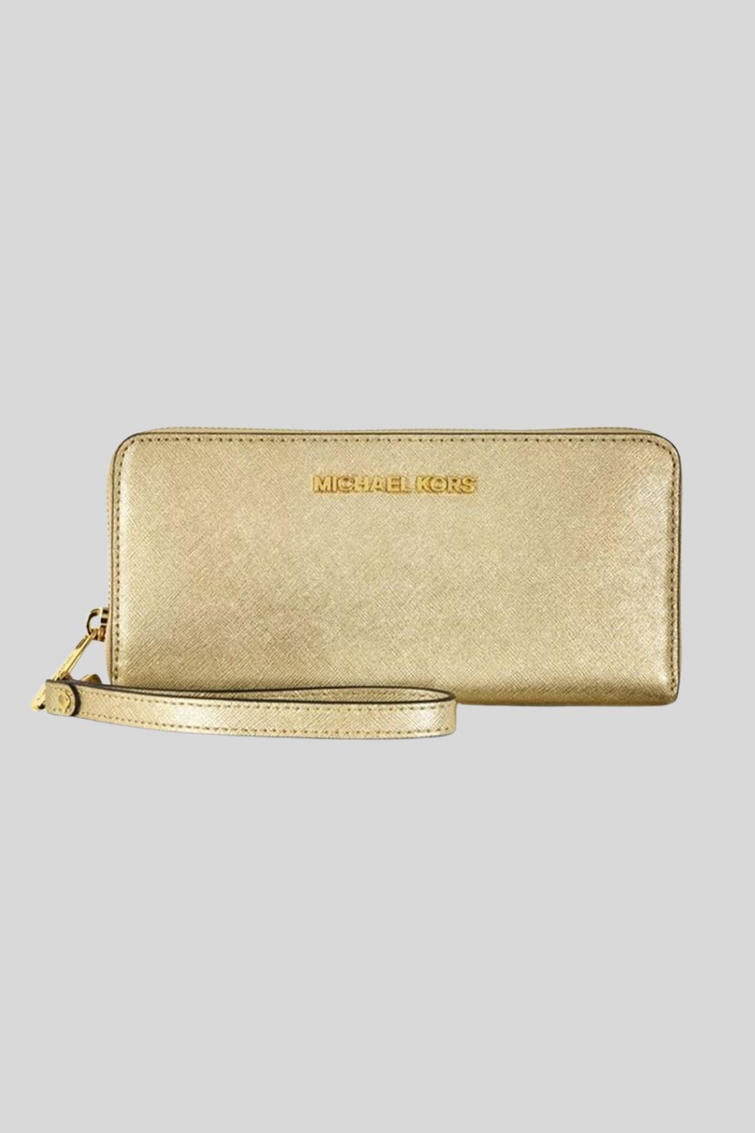 Buy Jet Set Travel Continental Leather Wallet in Pale Gold