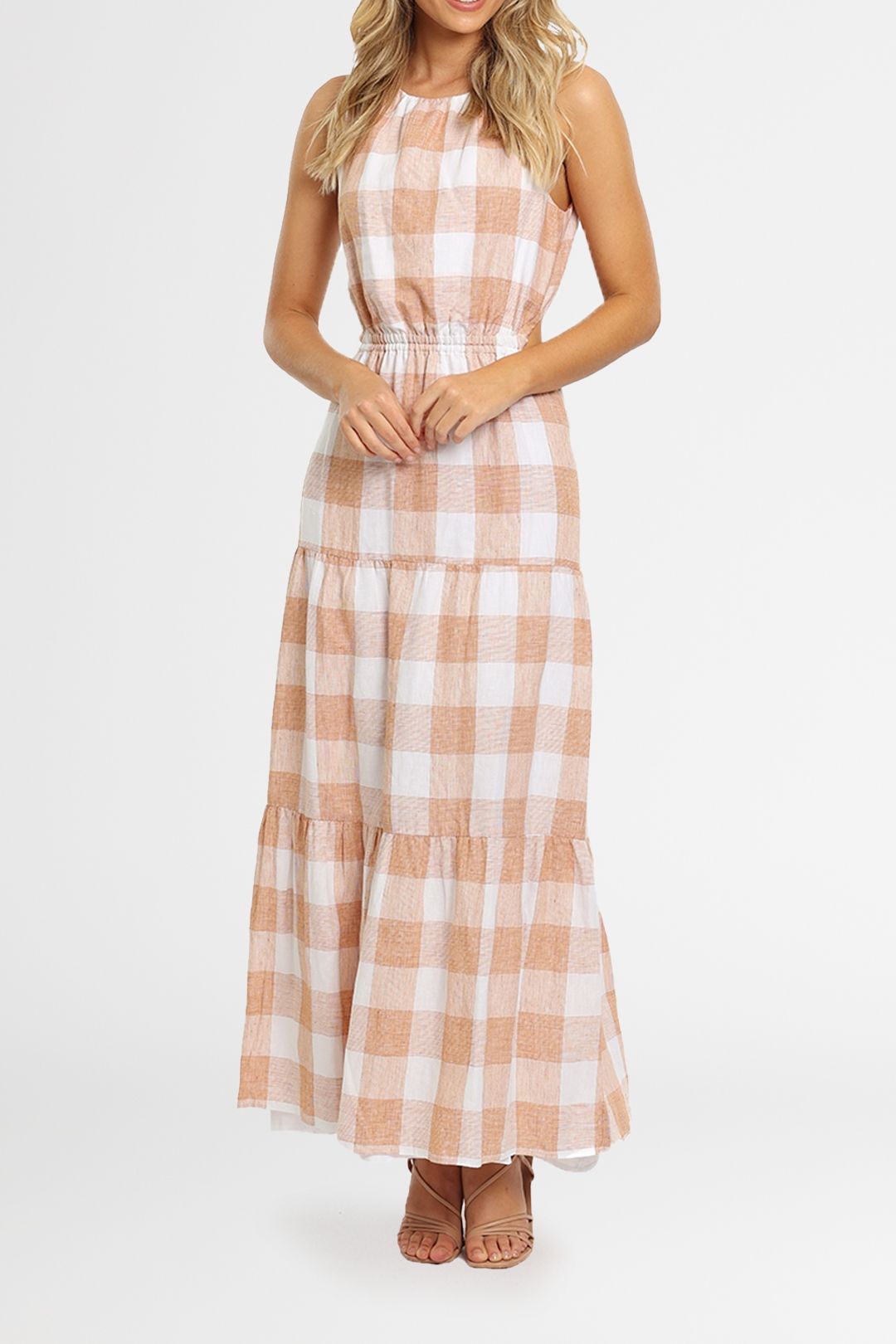 ワンピース ANDMARY Audrey check dress Beige ANDMARY Audrey check dress beige - メルカリ