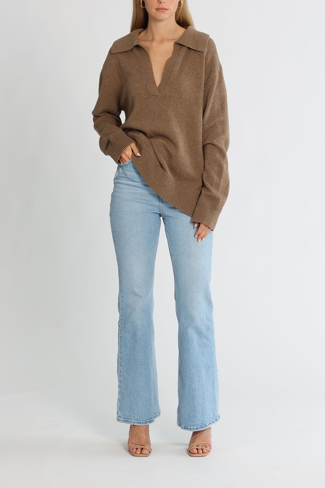 Jillian Boustred Luca Pull Over Biscuit