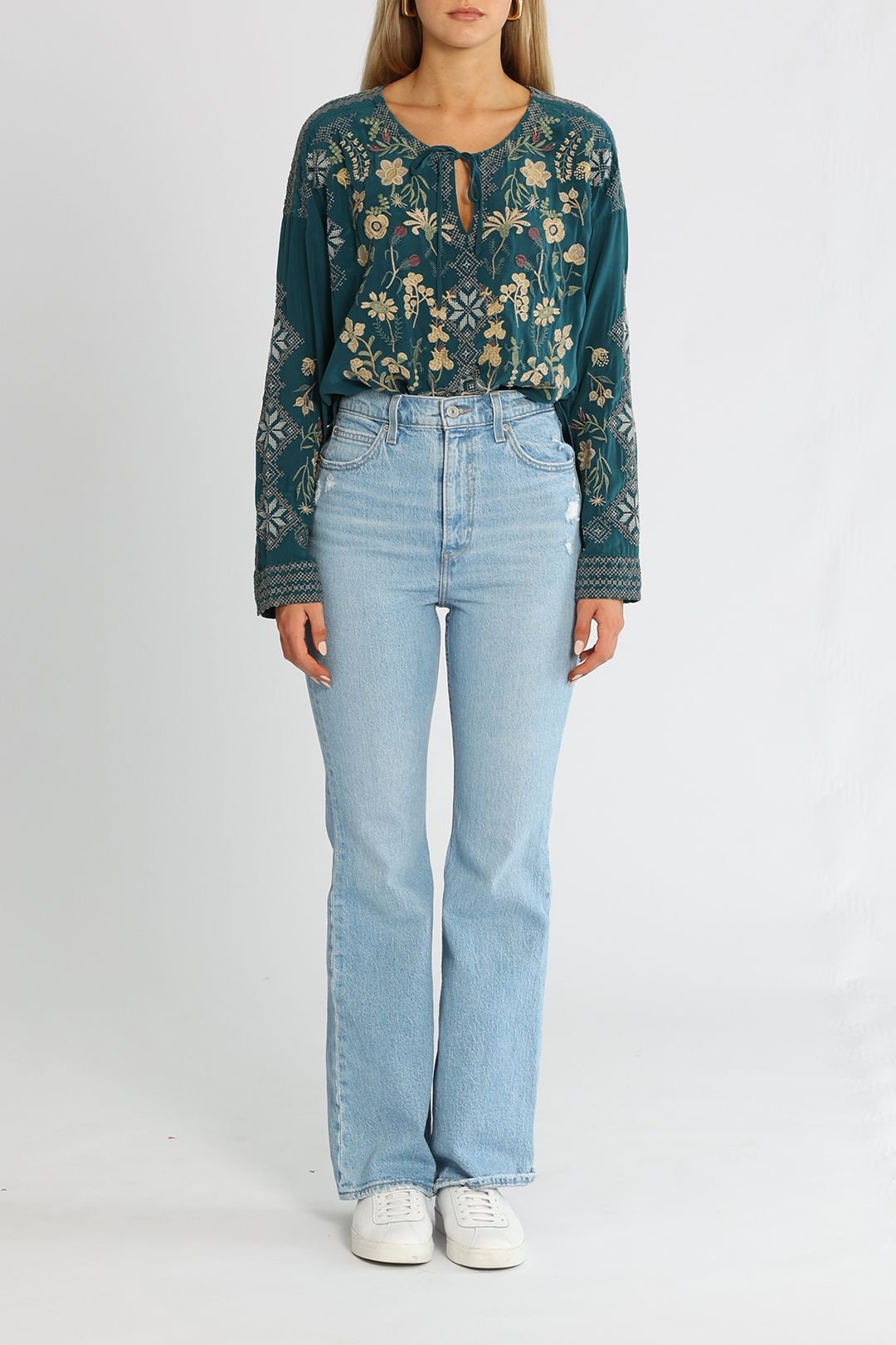 Johnny Was Darlyn Blouse Lakeside Floral
