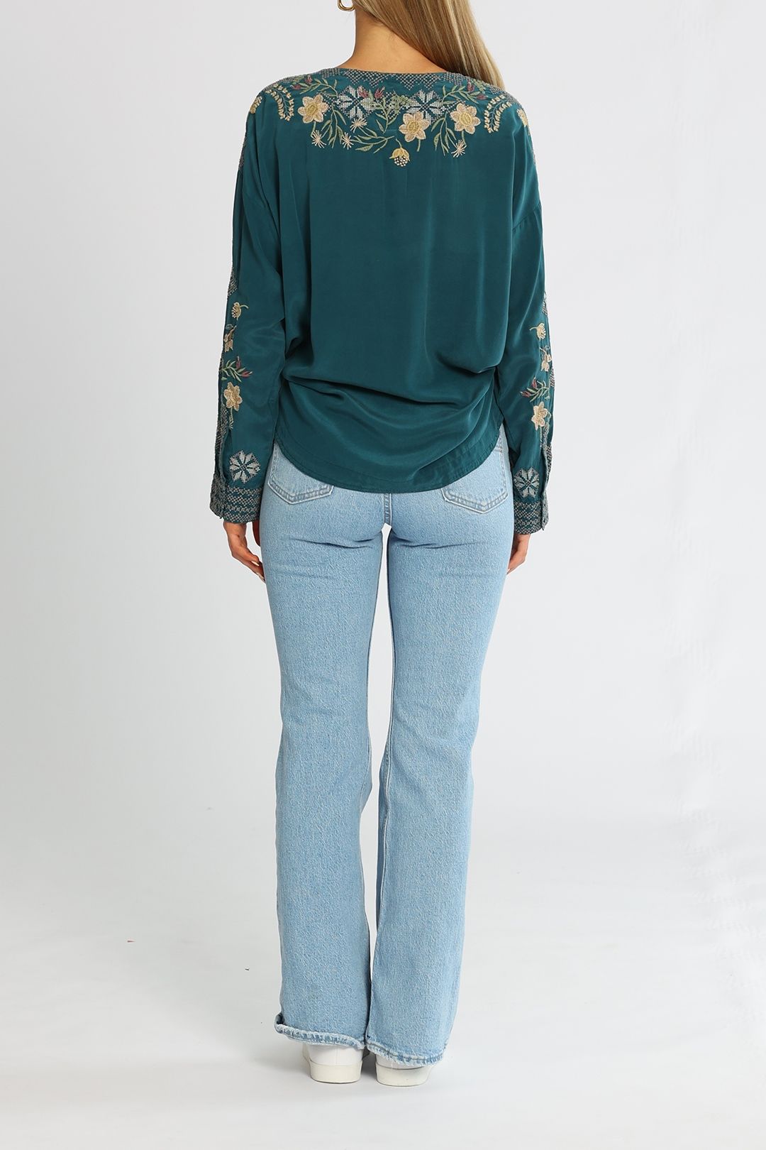 Johnny Was Darlyn Blouse Lakeside Long Sleeves
