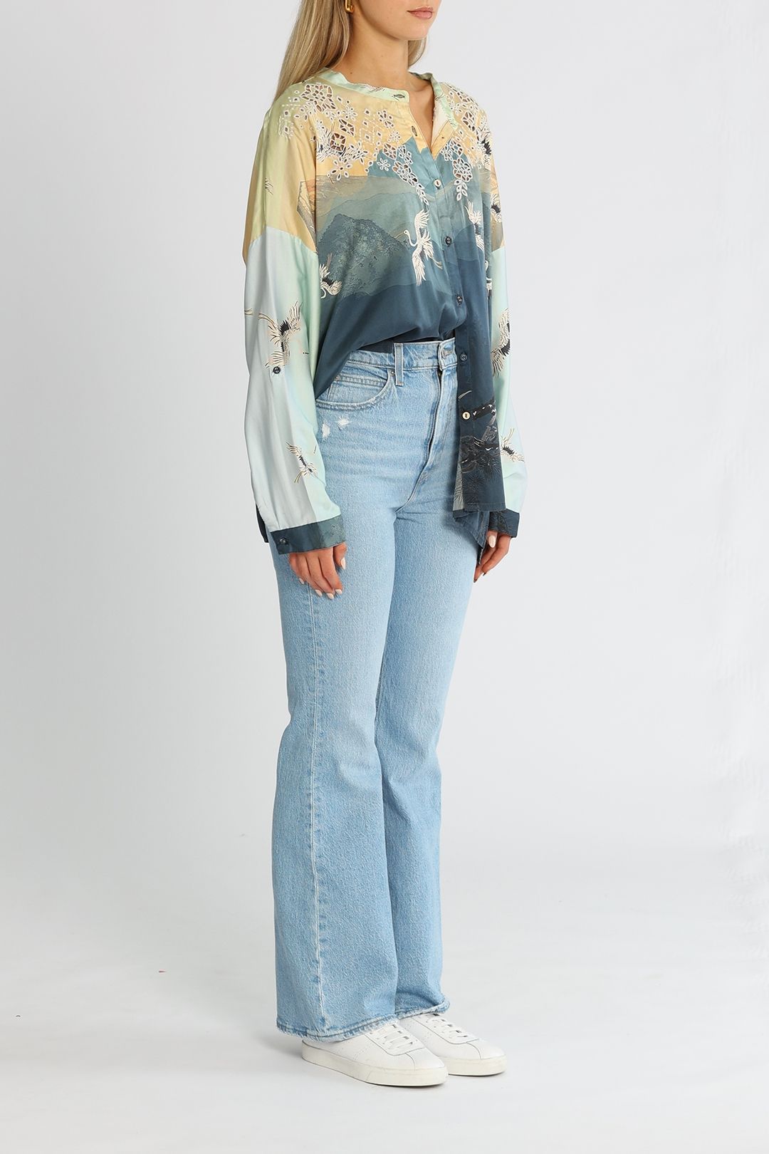Johnny Was Dew Denali Button Down Multi Long Sleeves