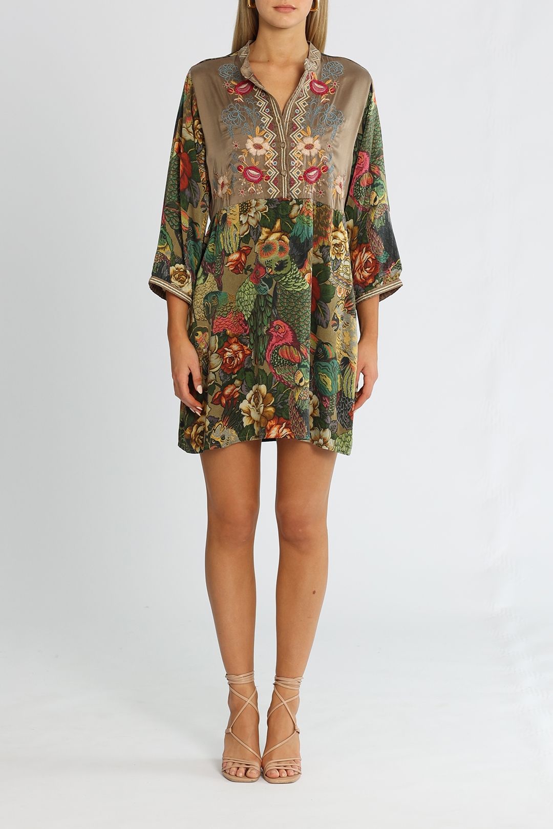 Johnny Was Parrot Gweneth Tunic Dress Multi