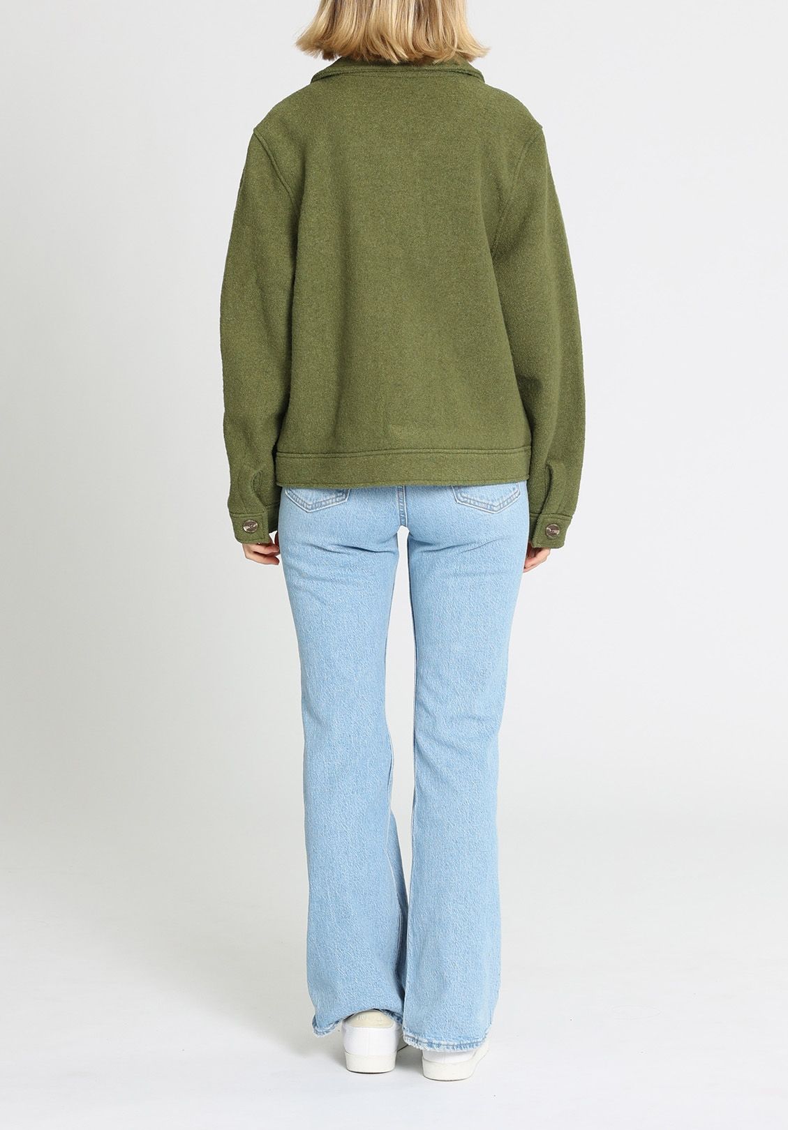 Joie Green Wool Jacket Pockets