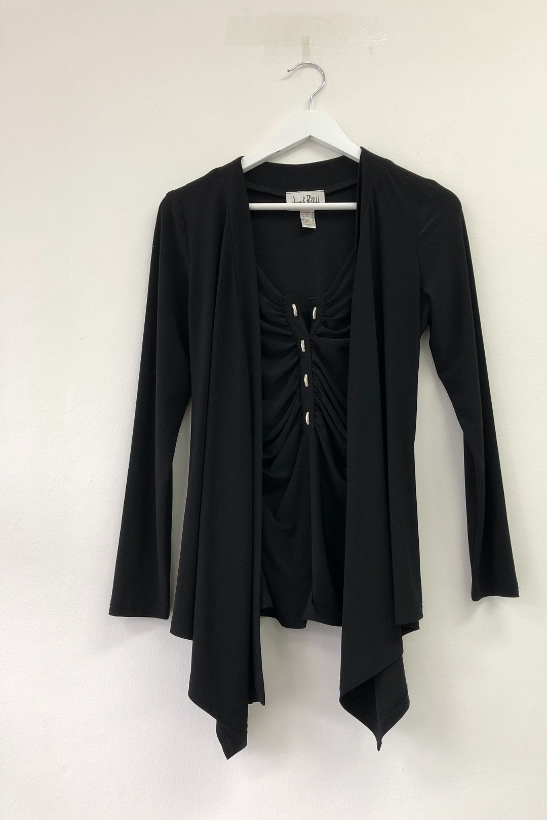 Joseph Ribkoff - Black Long Sleeve Ruched Top