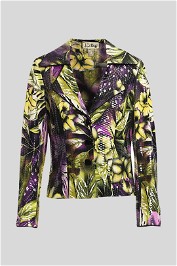 Joseph Ribkoff - Purple & Green Floral Jacket