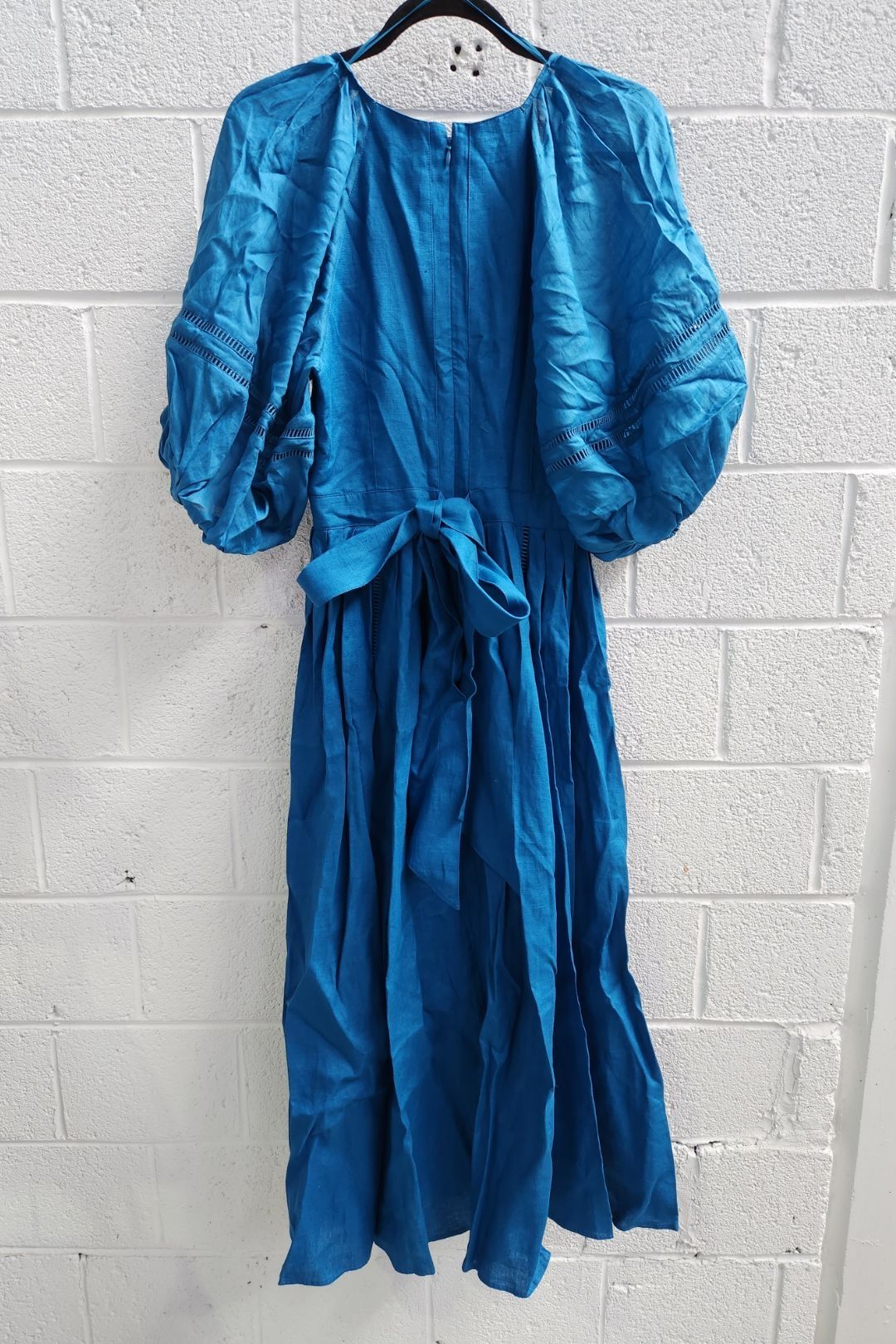 Joslin - Ingrid Linen Ramie Midi Dress - Blue