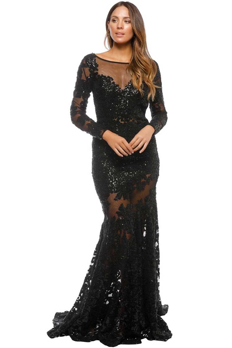 Long Sleeve Lace Dress by Jovani for Rent GlamCorner