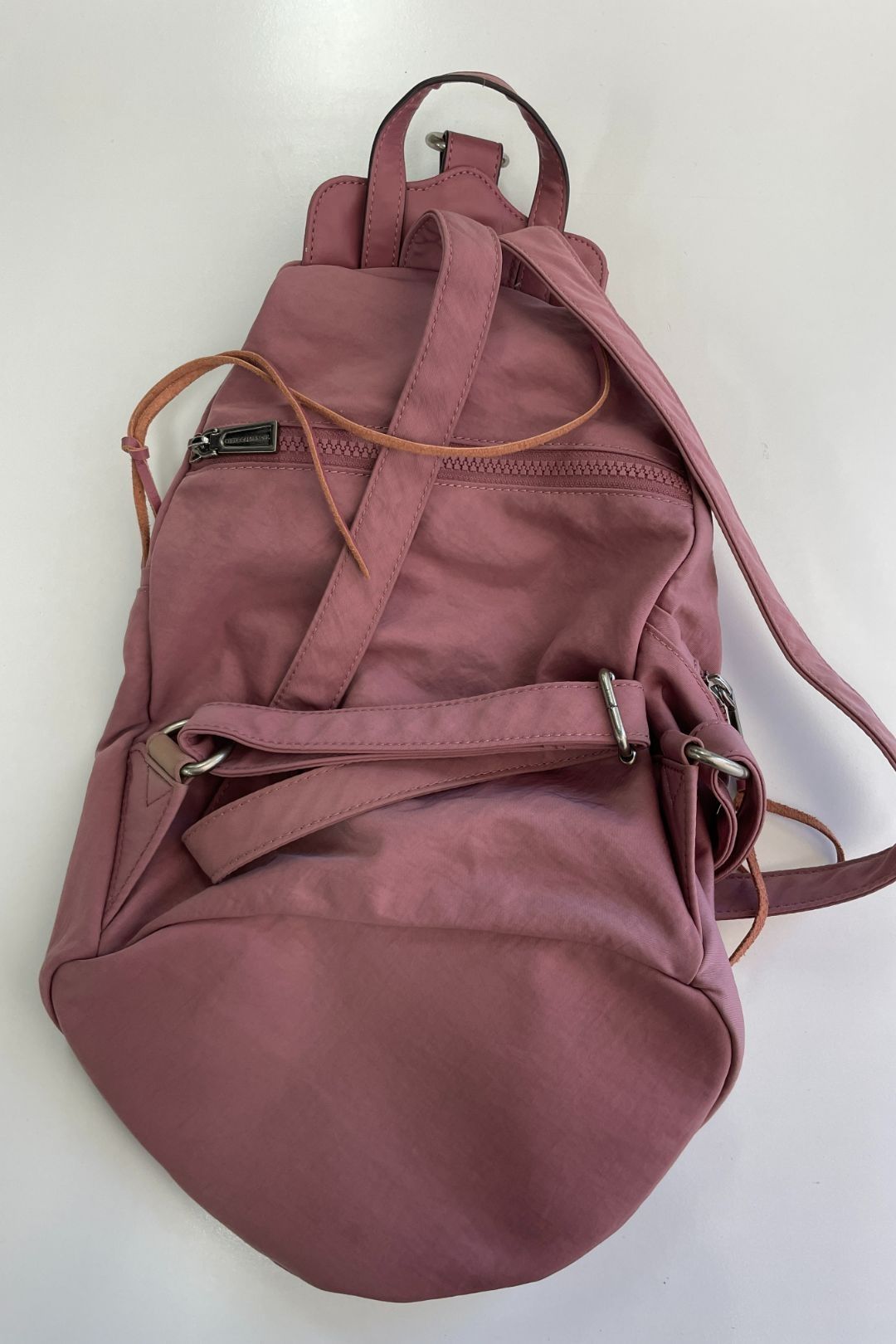 Julian Nylon Backpack Dark Pink