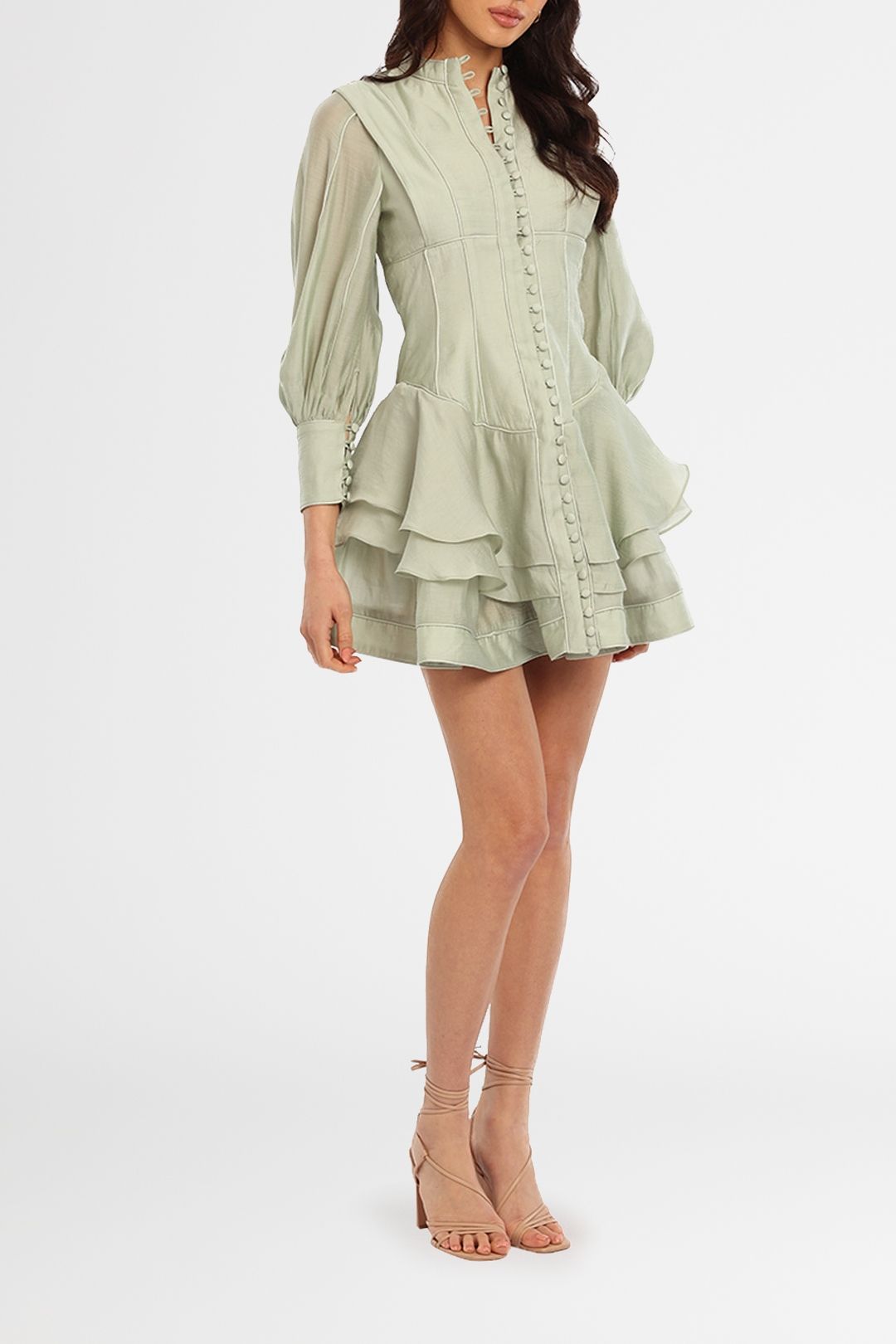 Melody Lace Up Short Dress by Zimmermann for Rent