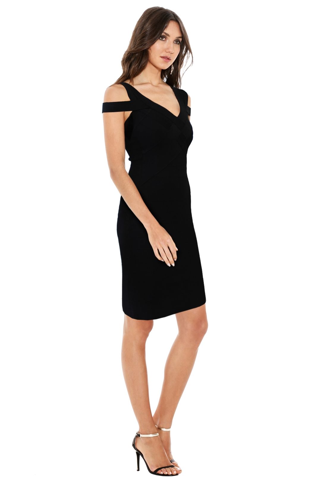 Karen millen ribbed fitted knit dress online