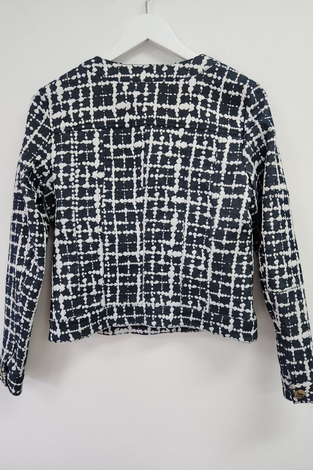 Karl Lagerfeld - Blue and White Buttoned Jacket