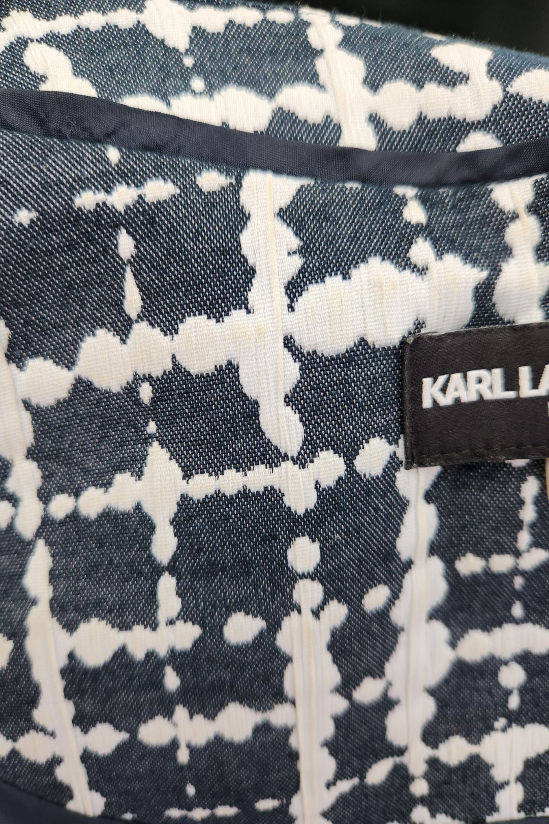 Karl Lagerfeld - Blue and White Buttoned Jacket